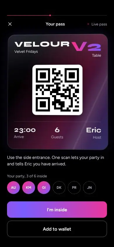 Door pass screen
