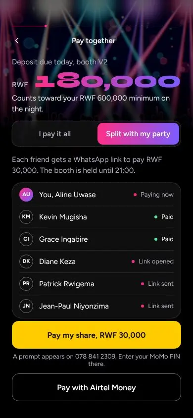 Guest app screen